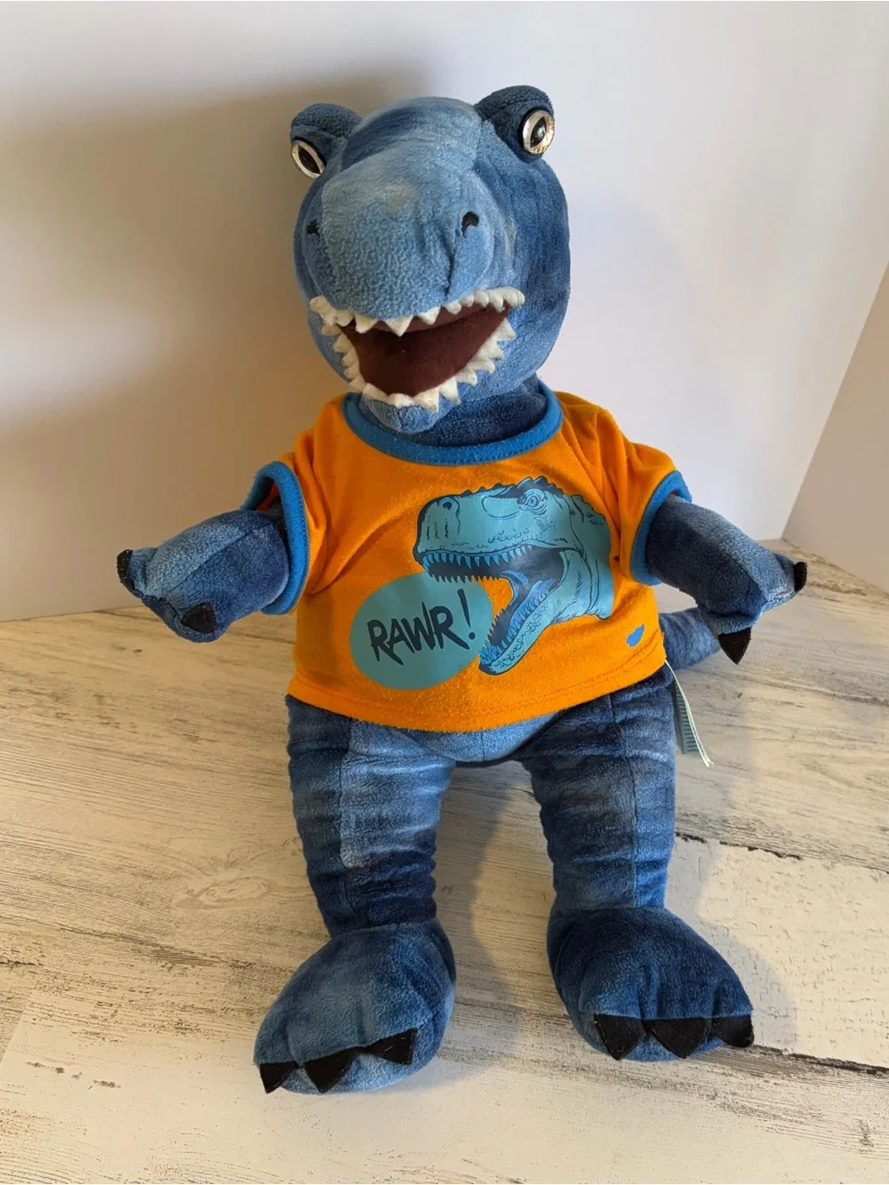 Build a Bear Blue Dinosaur with Shirt